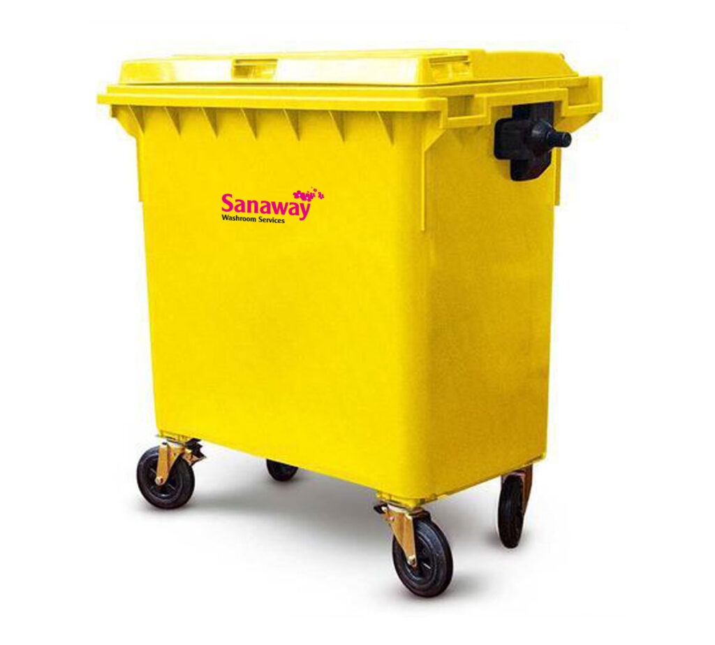 yellow 770L bin